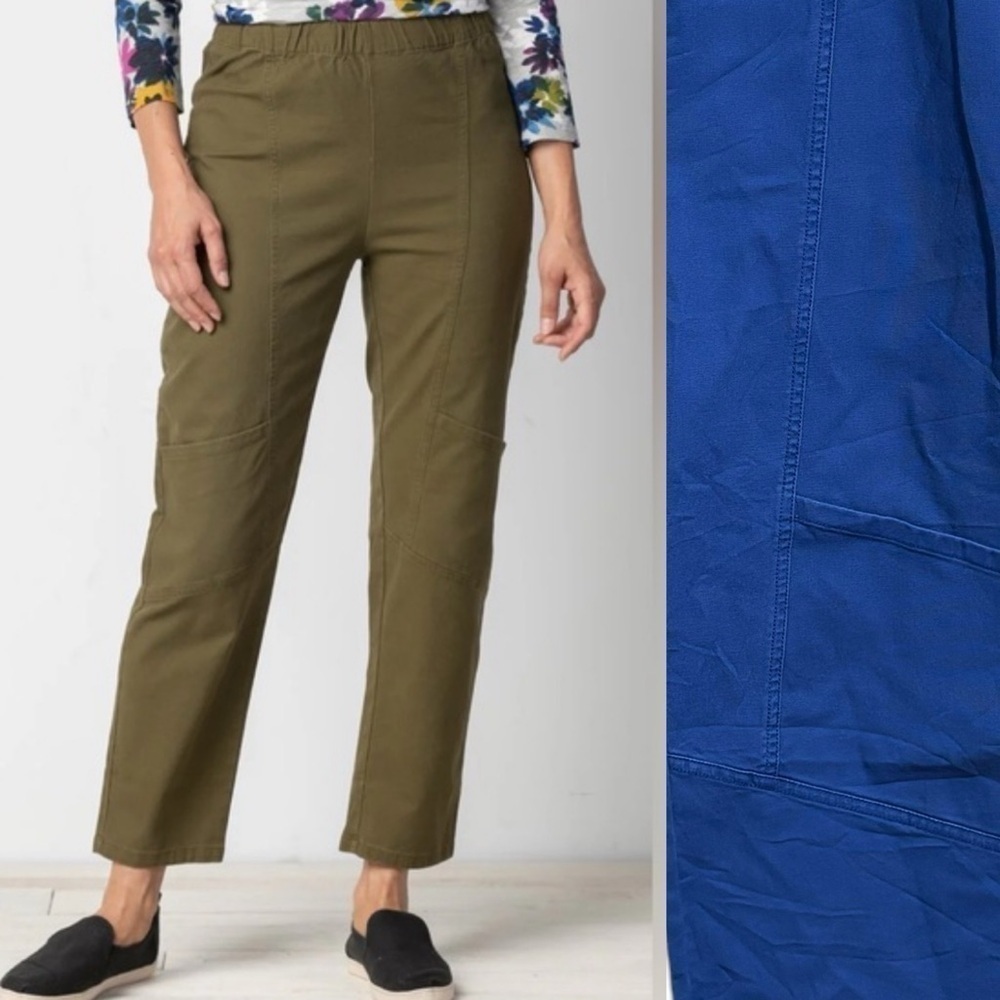 * New Habitat Clothing SZ MD Stretch Canvas Seamed Ankle Pant